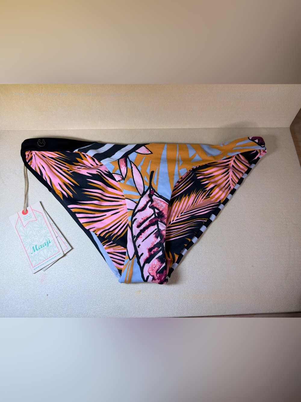 Maaji Fortaleza Victory Reversible Bikini Bottom L